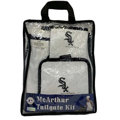 NEW Chicago White Sox Tailgate Kit McArthur Sports MLB Apron Oven Mit Pot Holder Cover