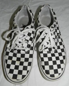 Pair Lightly worn Black & White Checkered Vans Off The Wall Sneakers Women's 7.5 - Picture 1 of 9