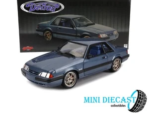 1989 FORD MUSTANG LX DETROIT SPEED 5.0 FOX BODY SHADOW BLUE 1:18 SCALE GMP 18977 - Picture 1 of 12