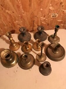 Vintage Mixed Lot Brass items collection of Candle holders