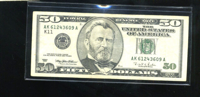 US 50 dollar bill Series 1996 - Counterfeit money detection