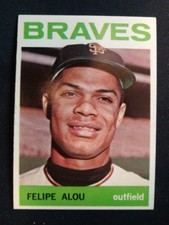 1964 Topps Baseball Card # 65 Felipe Alou - Milwaukee Braves