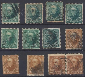 USA Stamps: 1894,1895,1897 10c Webster, Used Scott 258,273,283 - Picture 1 of 13