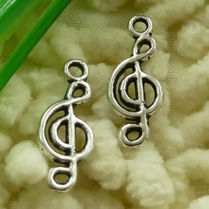 480 conectores de notas musicales de plata tibetana 20X8MM S2711 HAZLO TÚ MISMO para hacer joyas - Imagen 1 de 6