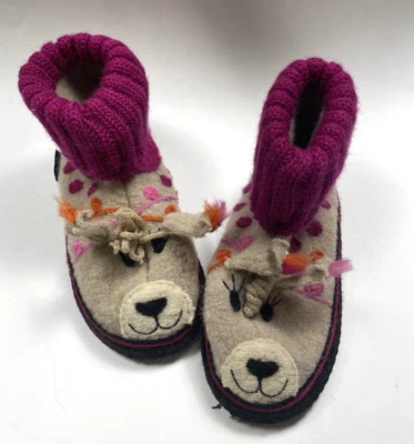Garnet Hill Kids Boiled Wool Slipper Boots by Haflinger Donkey Alpaca  12 Youth - Image 1 of 4