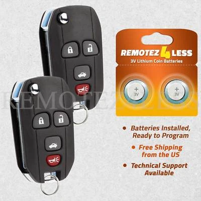 2 Remote For 2005 2006 2007 2008 2009 2010 Pontiac G6 Keyless Flip Key Fob 034 Foto 1 de 4
