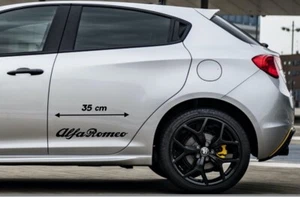 2 Adesivi per Alfa Romeo giulietta logo mito gt 147 75 156 auto Sticker 35 CM - Imagen 1 de 1