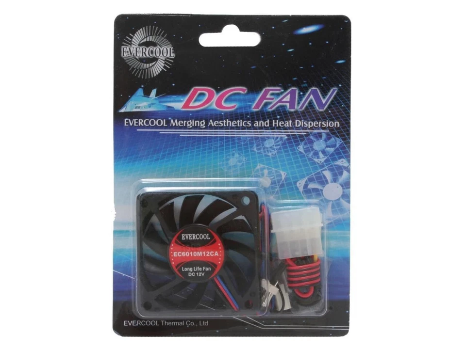Lot 2: EVERCOOL FAN-EC6010M12CA 60mm Case Cooling Fan 60 x 60 x 10mm - Image 1 of 1