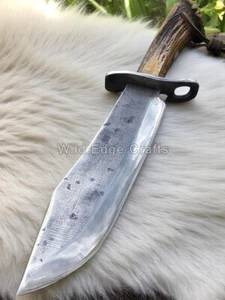 15" Handmade J2 Carbon Steel Blade | Hunting Bowie Knife With Stag Antler Handle - Picture 1 of 4