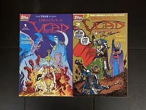 Dracula: Vlad the Impaler #1 & 2 Topps Comics 1993 **SIGNED** By Roy Thomas - Picture 1 of 12