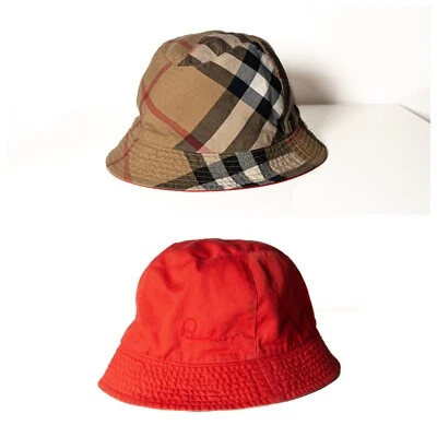 Burberry vintage reversible bucket hat logo nova chek 56cm - Image 1 of 4