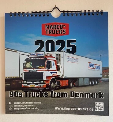 Marco ́s Trucks Camión Fotokalender 2025 - Camiones años 90 de Dinamarca - 21x21cm/KL3 Foto 1 de 3