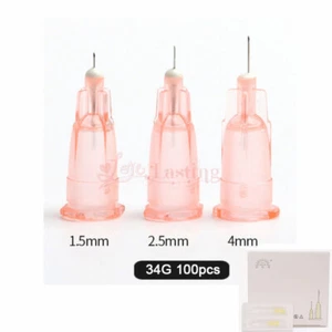 Agujas de inyección 34G (100 piezas) | Agujas de tatuaje | Herramienta de mano de inyección de belleza - Imagen 1 de 6