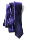 Cravate homme violet brillant maigre 100 % polyester faite à la main environ 1"- 2" de large 58" de long