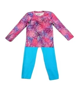 Champion C9 Girls Lightweight Thermal Underwear 3 Piece Set Turquoise Pink Sz XS - Picture 1 of 4