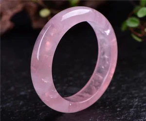 Brazalete de cuarzo rosa natural cristal de Madagascar diámetro interior 60 mm - Imagen 1 de 4