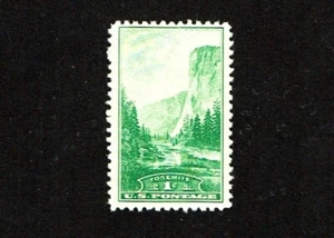 1934 U.S. NATIONAL PARKS ISSUE  1c Green YOSEMITE Sc#740 M/NH/OG  Fresh! - Picture 1 of 1