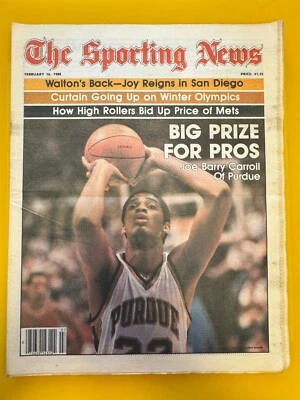 The Sporting News 16 de febrero de 1980 - Joe Barry Carroll - Purdue Boilermakers Foto 1 de 4