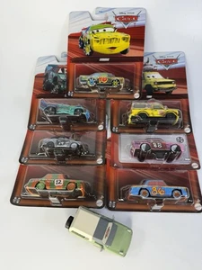 8 Disney Pixar Cars Thunder Hollow 8 Todd Impact Fishtail Patty portellone Bill - Foto 1 di 5