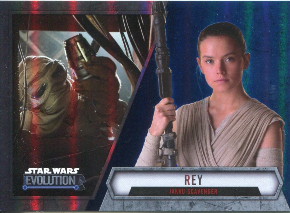 Star Wars Evolution 2016 Blue Parallel Card #90 Rey - Jakku Scavenger - Image 1 of 1