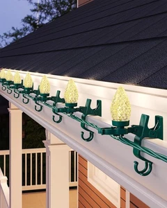 C9 LED Christmas Lights With Clips, 67 FT 100 LED Outdoor Roof Lights, 100 Sp... - Picture 1 of 7