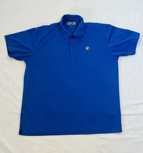 BMW Poloshirt Herren mittelblau Performance Golf leicht Logo bestickt - Bild 1 von 5