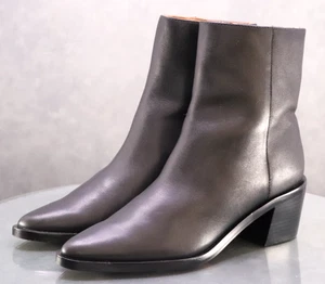 Madewell The Darcy $198 Women's Ankle Boots Size 9.5 M Leather Black NN014 EUC - Picture 1 of 13