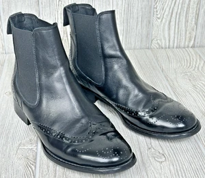 Stivaletti neri Anthropologie Chelsea Oxford a coda di rondine taglia 39/US 8 - Foto 1 di 15