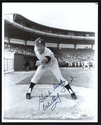Whitey Ford signed 8x10 Photo JSA Authenticated Baseball Hall of Fame B&W - Image 1 of 2