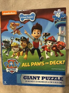 Nickelodeon Paw Patrol Alle Pfoten an Deck! Riesenpuzzle 46 Teile 36 x 24 Neu - Bild 1 von 6