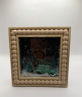 Small Handmade Christmas / Winter Shadow Box - Image 1 of 4