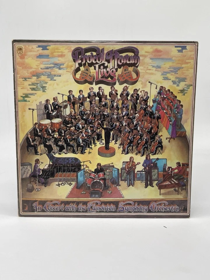 PROCOL HARUM LIVE IN CONCERT w/EDMONTON SYMPHONY ORCHESTRA 12" LP VG+ VINYL - Imagem 1 de 4