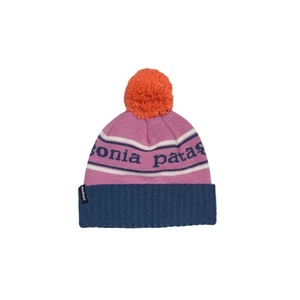 Patagonia Kids Powder Town Beanie Pink Blue Orange Knit Hat Child One Size - Picture 1 of 13