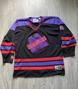 Vintage 90's Motown Records Cafe Hockey Jersey Size XL New York Promo - Picture 1 of 11