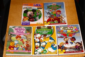 DVD LOT: WINNIE POOH, FUN FACTORY, MICKEY CLUBHOUSE, LITTLE EINSTEINS, POOH XMAS - Picture 1 of 1