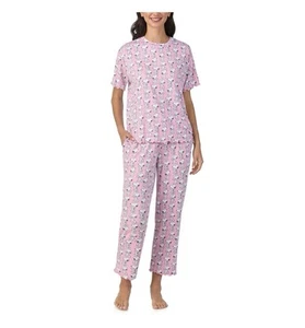 Character Super Soft Comfort Short Sleeve & Pant Pajama Set Snoopy Peanuts Med - Picture 1 of 5