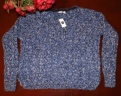 GAP Women's Crew Neck Sweater Size XS Blue Acrylic Wool Alpaca Blend Cozy NWT - Image 1 of 4