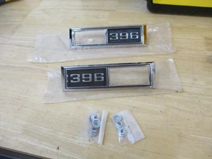 1968 CHEVELLE SS 396 IMPALA  NOVA FENDER FRONT MARKER LIGHT BEZELS PAIR 68 NEW - Picture 1 of 5