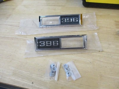 1968 CHEVELLE SS 396 IMPALA  NOVA FENDER FRONT MARKER LIGHT BEZELS PAIR 68 NEW - Image 1 of 4