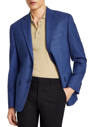 Cappotto sportivo da uomo Michael Kors vestibilità moderna 36 blu corto Nuovo con etichette $295