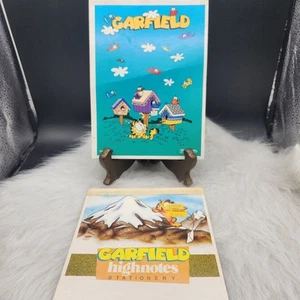 Vintage Garfield Odie Stationery Note Pad Birdhouses & Highnotes Lot Of 2 Used - Picture 1 of 7
