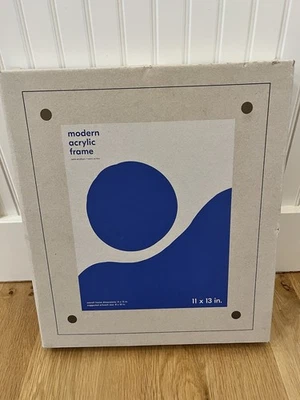 West Elm Brand New Modern Acrylic Frame 11x13 Artwork Size 8x10 - Image 1 of 4
