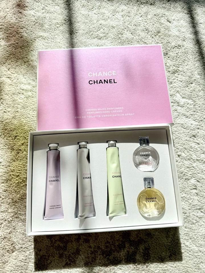 Chanel Chance Perfumed Moisturizing Hand Cream Set ~3x20ml W/Chance EDT ~2x7.5ml - Image 1 of 4