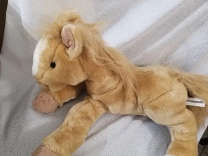 Vtg Commonwealth Plush Horse Toy 2001 Tan Cream 18” Retired - Picture 1 of 13