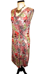 JAMES LAKELAND Dress EU48 UK Red Mix Cowl Neck Made In Italy RRP £139 - Picture 1 of 12