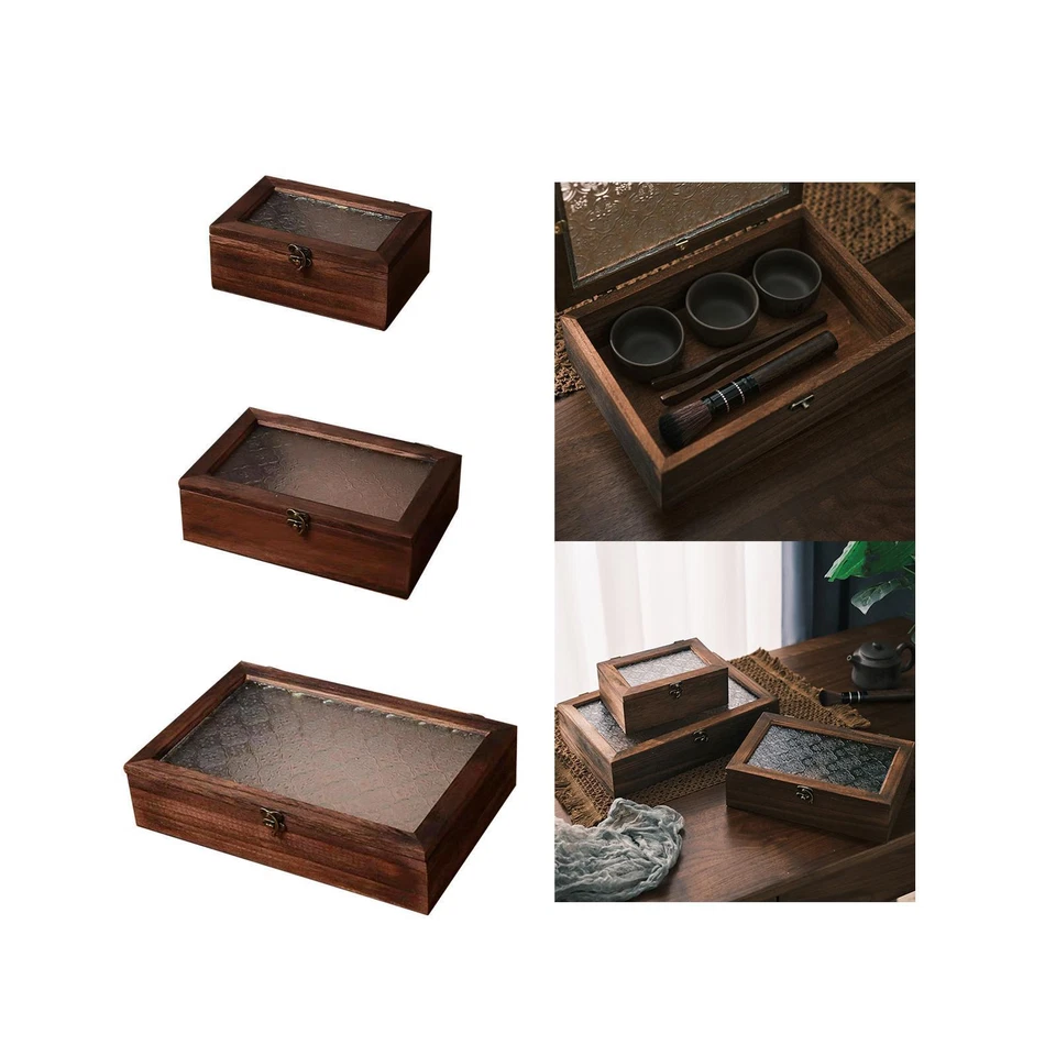 Trinket Storage Box with Front Clasp Home Decorations Rustic Treasure Chest - Image 1 of 1