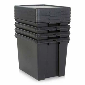 4x Wham Heavy Duty Box - 24 Liter mit Deckel - 38,5 x 29 x 31,5cm - schwarz - Bild 1 von 2