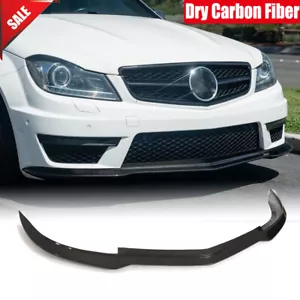 Fit For Mercedes Benz W204 C63 2012-2013 Dry Carbon Front Bumper Lip Spoiler - Bild 1 von 12