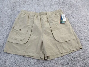 Sugar Reef Clothing Co Swim Shorts Trunk Mens XXL Beige Khaki Mesh Lined NWT - Picture 1 of 9