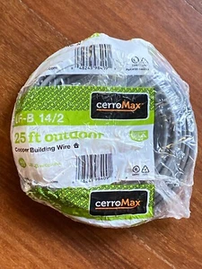 CerroMax Wire 14/2 G UF-B Outdoor Wire 25ft Made In The USA - Picture 1 of 2
